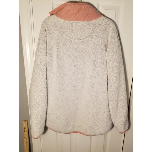 Simply Southern Women’s Large Pink Sherpa Fleece Pullover Sweatshirt - Picture 7 of 7